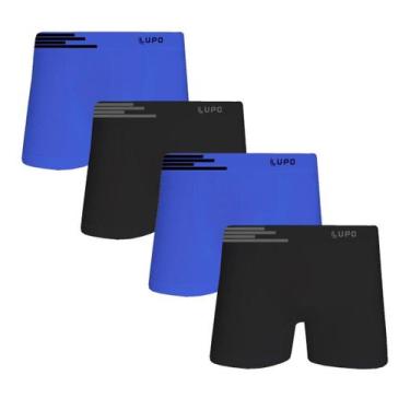 Imagem de Kit 4 Cueca Lupo Boxer Microfibra Sem Costura - Tecnologia Antimicrobi
