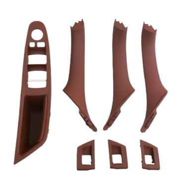 Imagem de Conjunto De Maçaneta Do Painel Da Porta Interna, Interruptor De Janela, Painel De Apoio De Braço, Compatível Com BMW Série 5 F10 F11 2010 2011 2012 2013-2016 Marrom 51417261929 LHD