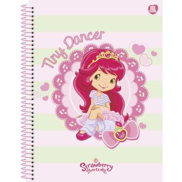 Imagem de Caderno Universitário Animativa, 1 matéria, 80 folhas, Capa Dura-Glitter, Moranguinho C