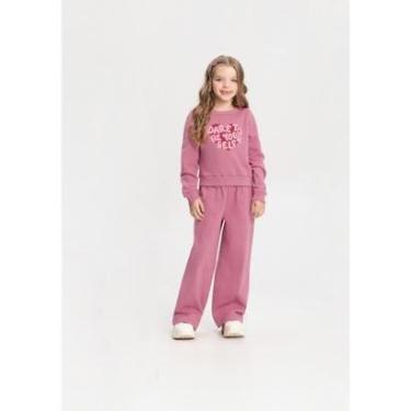 Imagem de Conjunto Menina Moletom Calça Wide Leg Alakazoo Ref. 65698-Feminino