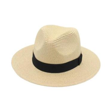 Imagem de Chapéu De Palha Panamá Com Fita Preta Para Homens E Mulheres, Estilo C