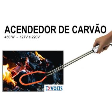 Imagem de Acendedor Elétrico para Churrasqueiras Carvão e Lenha 220v - D'Volts R
