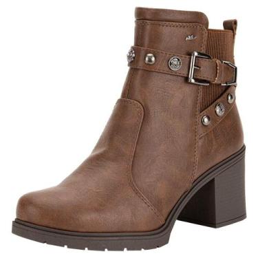 Imagem de Bota feminina cano baixo dakota da871, Café, 35