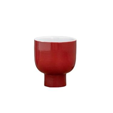 Imagem de Xícaras de chá de cerâmica pintadas à mão com 4 cores para escolher. Capacidade: 34.0 g-C