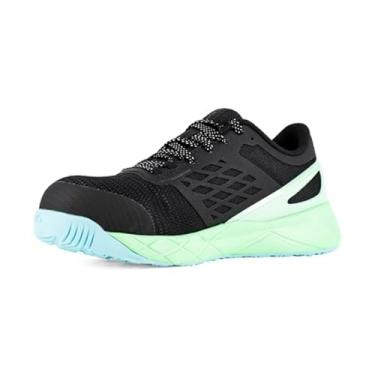 Imagem de Reebok Tênis feminino Nanoflex TR Composite Toe Electrical Hazard Work & Safety Shoes, Preto/Verde/Branco, 40