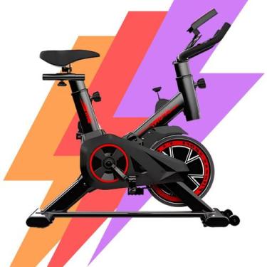 Imagem de Bicicleta Ergométrica Fitness Spinning Profissional Cor Preto E Vermel