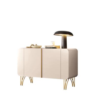 Imagem de Balcão Aparador Buffet Pé Metal Lossy Off White H01 - D'Rossi