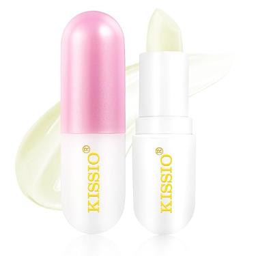 Imagem de KISSIO Protetor labial, nutrição e hidratação de longa duração, protetor labial com vitamina com manteiga de semente de cacau, óleo de semente de macadâmia e vitaminas, cuidado labial, livre de