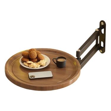 Imagem de Bandeja de parede dobrável – mesa retrátil montada na parede, pequena mesa | para apartamentos, banheiro, cozinha, espaços pequenos, entrada, sala de estar, sobremesas, bebidas, telefones