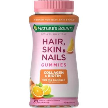Imagem de Vitamina Hair Skin & Nails Nature's Bounty Laranja 80 Gummies Sabor Cí