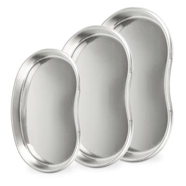 Imagem de Kit 3 Bandejas Cuba Rim Pequena Média Grande Estética Odonto