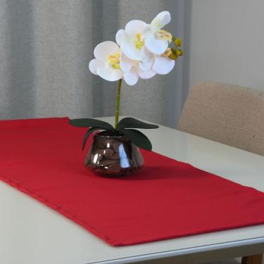 Imagem de Caminho de Mesa Basic 1 Peça 1,30m x 40cm  Tecido Oxford 100% Poliéster - Vermelho