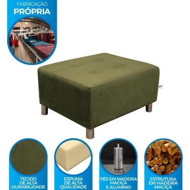 Imagem de Puff Decorativo Quadrado Para Descanço Nero Matrix Suede Capuccino