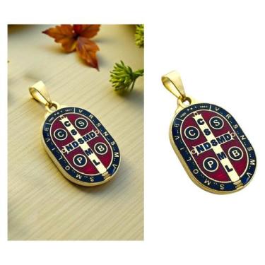 Imagem de Pingente Medalha de São Bento Colorido 2 cm - FORNECEDOR 3