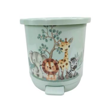 Imagem de Lixeira Infantil Decorada Ursinho Para quarto de Bebê 6,5 Litros PlasU