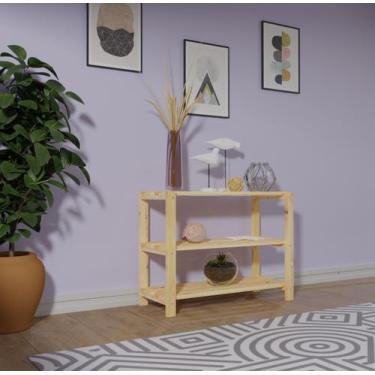 Imagem de Estante com 3 Largo Prateleiras para Quarto, Escritório, Sala Multiuso