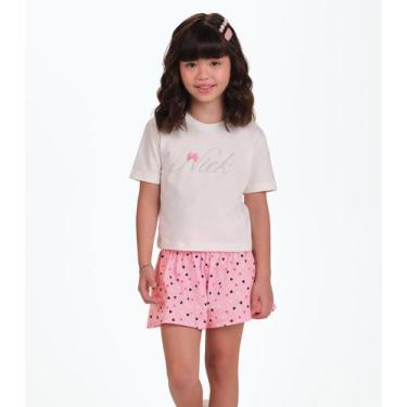 Imagem de Conjunto Blusa com Shorts Menina Trick Nick Rosa, 10, Rosa