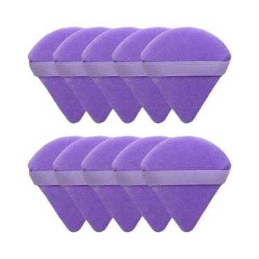 Imagem de Puff De Pó Triangular Macio E Peludo 2/5/10/20 Peças Para Uso Úmido E 