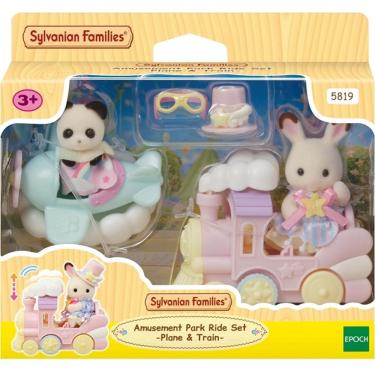 Imagem de Sylvanian Families Conjunto Atraçoes do Parque de Diversoes Aviao e TREM EPOCH Magia