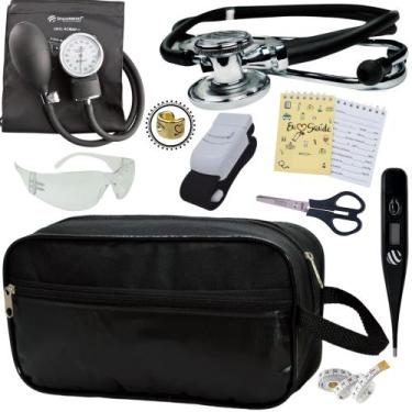Imagem de Kit Academico Enfermagem Premium Preto Completo - Love Saude, PRETO IN