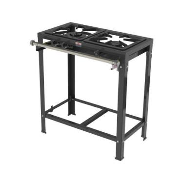 Imagem de Fogão Industrial A Gás 2 Bocas 1 Simples 1 Dupla Espera Para Forno Pms
