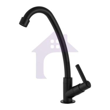 Imagem de Torneira Pia Banheiro Lavatório Lavabo Preta All Black Abs - Minha Caz