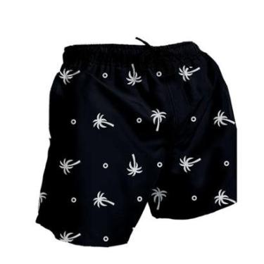 Imagem de Short Casual Masculino Estampado em Tactel Leve para Uso Diário com Bolsos-Masculino