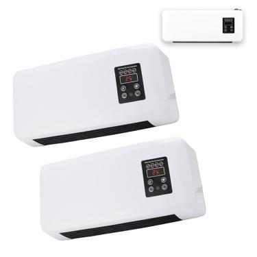 Imagem de Aquecedor Kit 2 Uni Climatizador 3 em 1 Ventilador de Parede Seca Roupa Controle Remoto Refrigera Ajuste de Temperatura