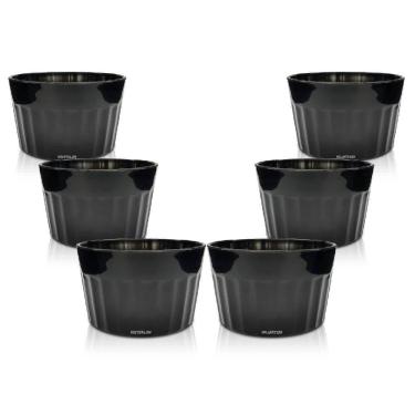 Imagem de Kit 6 Ramequim Preto Polipropileno Tigela Ramequim Krystalon