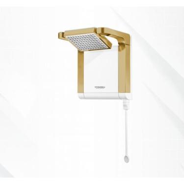 Imagem de Chuveiro Lorenzetti Acqua Star Preto  Branco Dourado Matte  127v 220v,