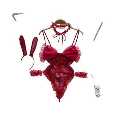 Imagem de Vestido De Noite Sem Mangas Em Renda Floral Para Mulheres, Com Tanga, 