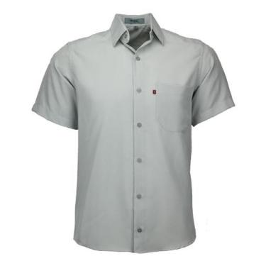 Imagem de Camisa Masculina Não Amassa Amil Microleve Com Bolso Promoçã, Prata, 5