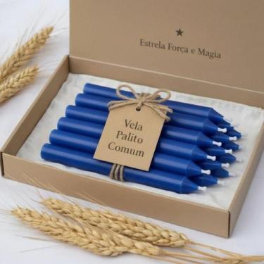 Imagem de Vela Azul Escuro Palito Comum 1 kg  Fé, Espiritualidade e Uso Espiritu