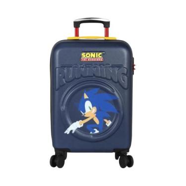 Imagem de Mala De Bordo Viagem Infantil Sonic Runing Meninos Sega -, Azul