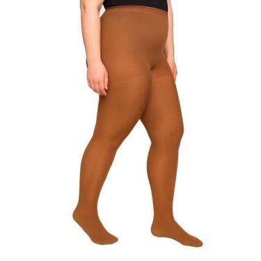Imagem de Meia Calça Fio 80 Opaca Plus Size Loba 5852-001, Bege, XG