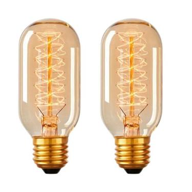 Imagem de Kit2 Lâmpada T45 Filamento de Carbono Vintage 127V ou 220V Decorativa 