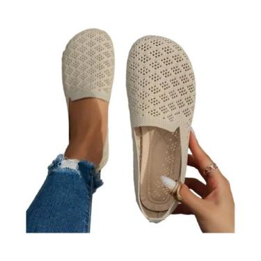 Imagem de Sapatos Femininos Confortáveis E Respiráveis, De Malha Vazada, Com Pon