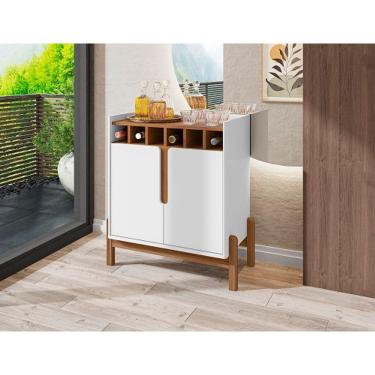 Imagem de Bar Adega Lizz Branco/Cedro - Casa D Móveis