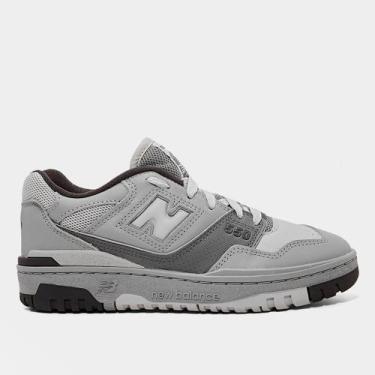 Imagem de Tênis New Balance 550 Unissex, Grafite, Preto, 36