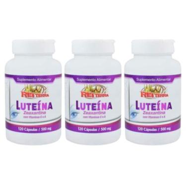 Imagem de 3x Luteína Zeaxantina + Vitamina A e C 500mg 120 Cápsulas - Rei Terra