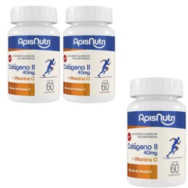 Imagem de 3x Colágeno Tipo 2 + Vitamina C 500mg 60 Comprimidos - ApisNutri