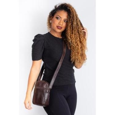Imagem de Bolsa shoulder bag de couro liso Pietra-Feminino