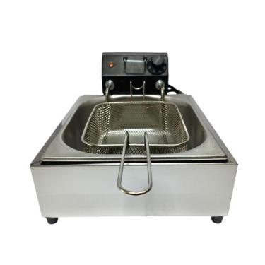 Imagem de Fritadeira Eletrica 5 Litros Cuba Inox Com Cesto Fryer Max, 110V