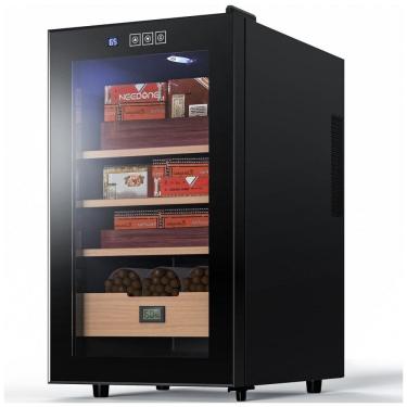 Imagem de Umidor Elétrico para Charutos 48L com Prateleiras e Higrômetro, 110 Volts, NEEDONE, Preto