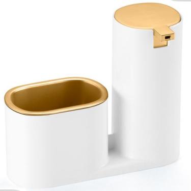 Imagem de Dispenser Para Detergente Cozinha Multiuso Porta Bucha Luxo Conceito A