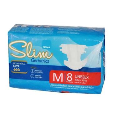 Imagem de Fralda Slim Geriátrica Tamanho M - Pacote com 8 Unidades