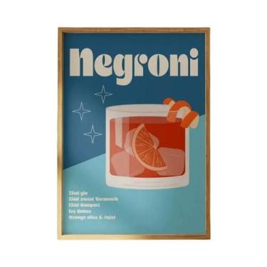 Imagem de Pintura Em Tela De Desenho Animado De Suco De Frutas, Sangria, Negroni