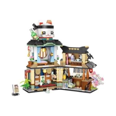 Imagem de Blocos De Montar Para Crianças Série Loz Street View Modelo De Cafeter