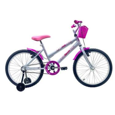 Imagem de Bicicleta Infantil Aro 20 C/ Rodas Doll - Route, Branco