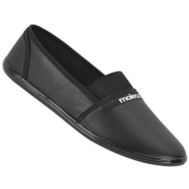 Imagem de Sapatilha Moleca 520.59.7800 Feminina, Preto, Preto, 37